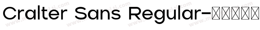 Cralter Sans Regular字体转换